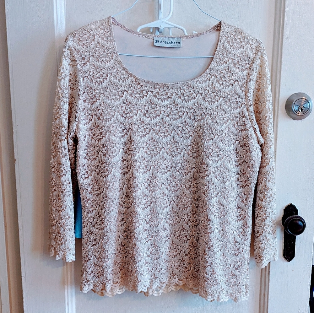 🌲Dressbarn women's lace blouse